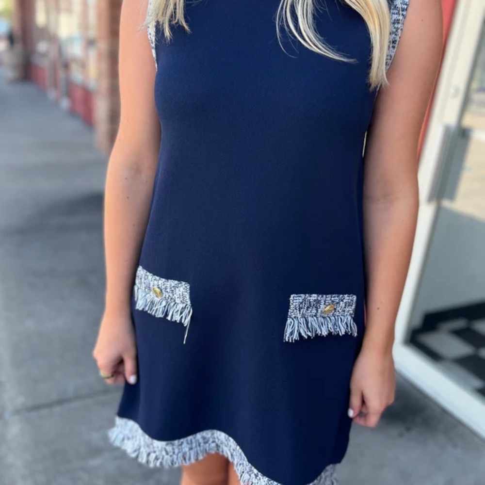 Entro Navy Mini Dress